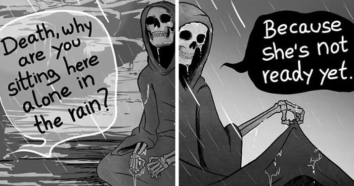 Artist Who Made People Cry With Her Grim Reaper Animal Comics Is Back With New Tearjerkers