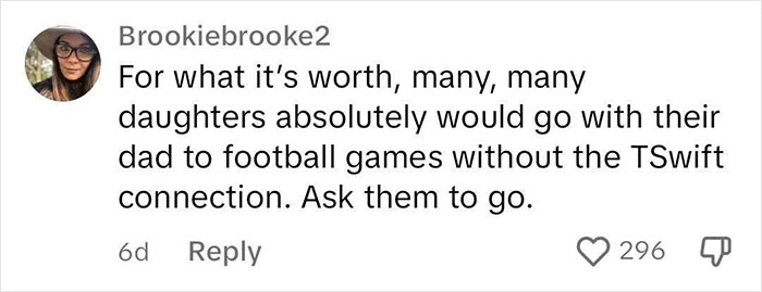 Men Keep Whining About Taylor Swift At NFL Games, This Dad Came Online To Tell Us Why They Shouldn’t Men Keep Whining About Taylor Swift At NFL Games, This Dad Came Online To Tell Us Why They Shouldn’t