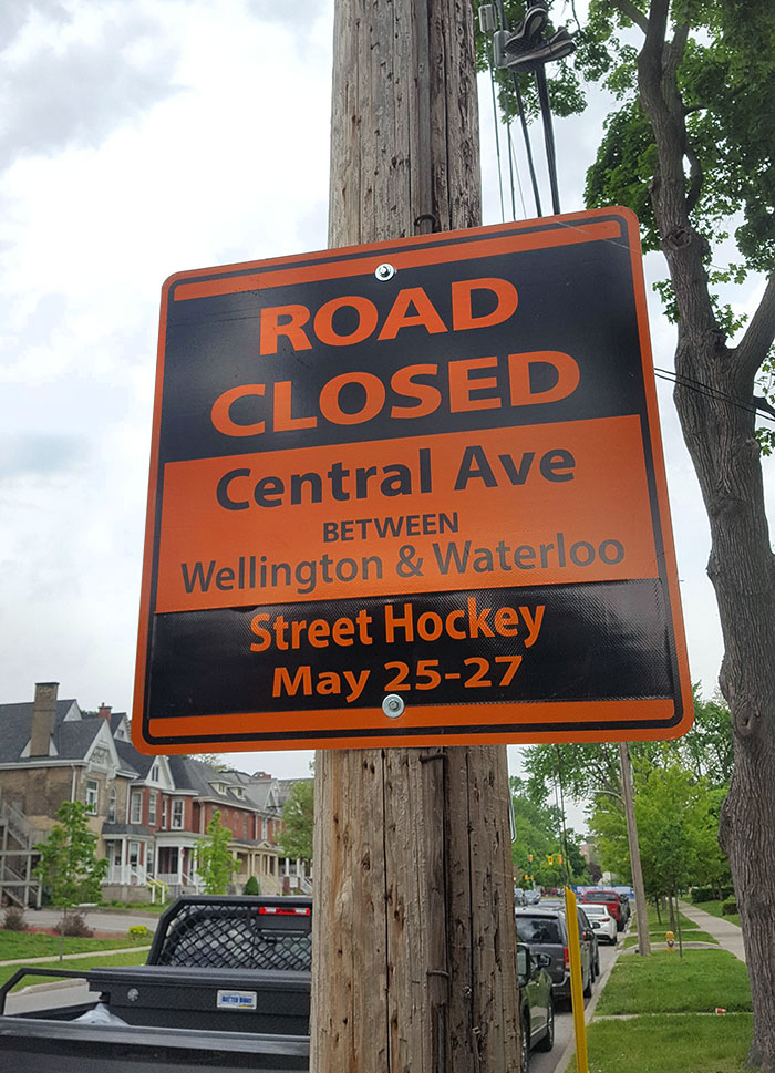 Only In This Lovely Nation We Would Close A Road In The Downtown Core To Play Hockey