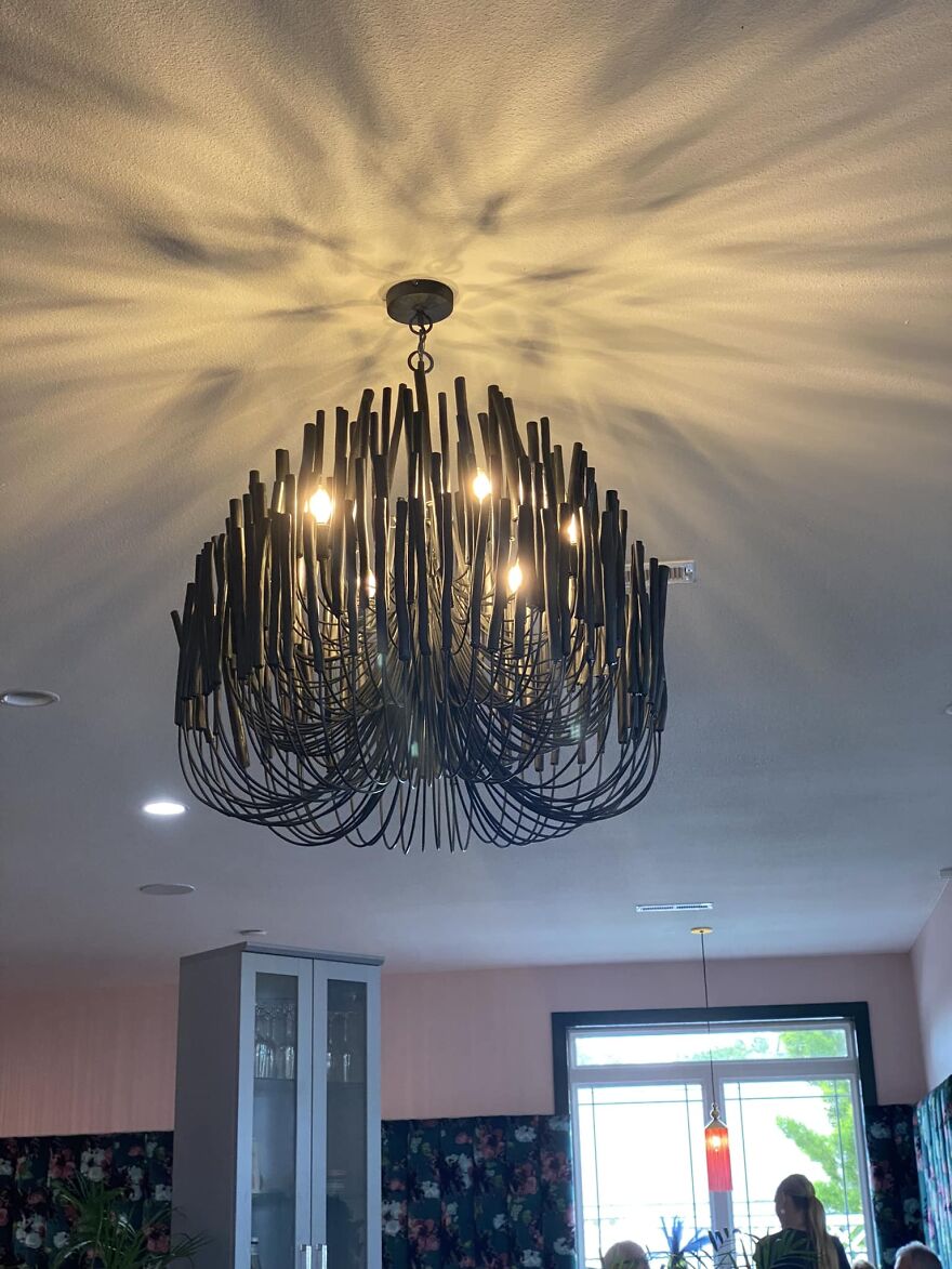 I Tried This New Restaurant Today And Instantly Noticed Their Chandeliers That Look Impossible To Clean