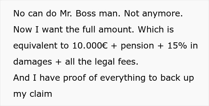 Boss Loses “Big Time” After Telling Ex-Worker To Get A Lawyer And They Find More Costly Mistakes Boss Loses “Big Time” After Telling Ex-Worker To Get A Lawyer And They Find More Costly Mistakes