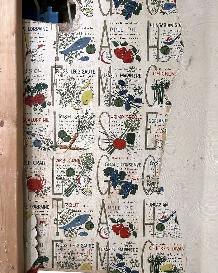 Kitchen Wallpaper In The 1914 Home. I'm Redoing The Kitchen Pantry In My House, And I Discovered This Old Wallpaper That I Didn't Know Was There