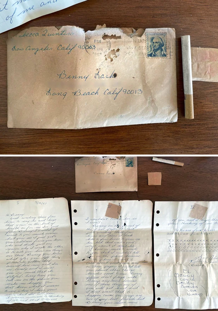 We Were Removing A Door Casing When We Found A Love Letter From The 60s Hidden In The Wall Of Our Century Home. Perks Of Renovating An Old Home
