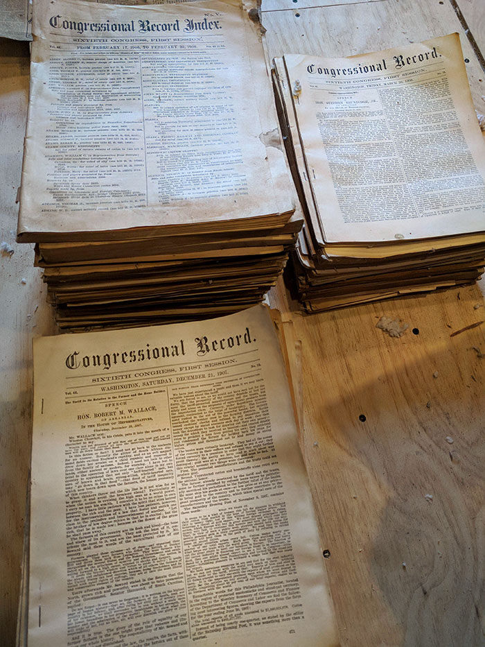I Came Across A Stack Of 1908 Congressional Records While Installing Insulation In The Attic Of Our Old House