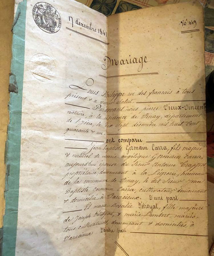 I Just Found A Marriage Certificate From 1841 In My House In The Attic