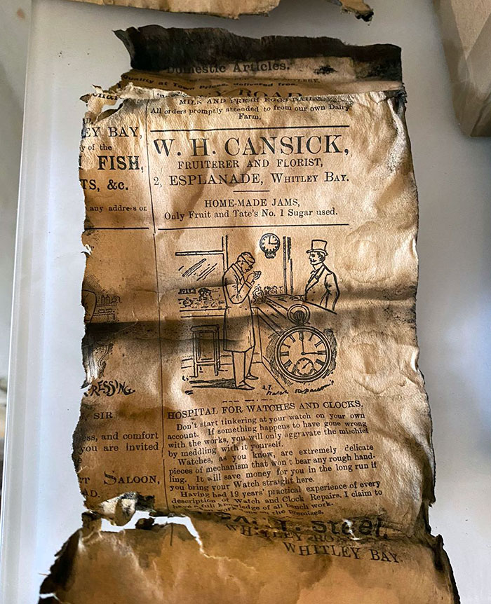 This 117-Year-Old News Paper Scrap That Had Been Under The Floorboards In My Bathroom