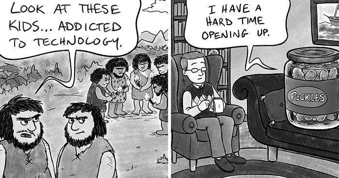 35 Witty One-Panel Comics From The Collaborative Minds Of Two Artists Under The Name Quickies