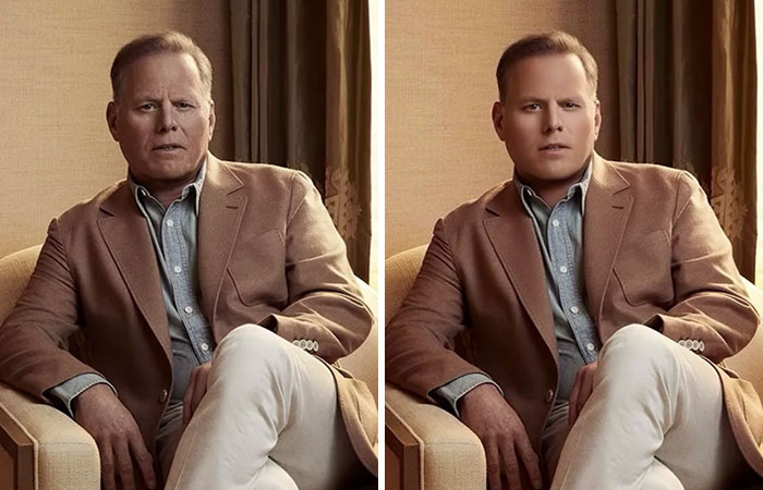 Person Shows Off How Unfair Media Is By Photoshopping 17 50-Something Men The Same Way Women Are Person Shows Off How Unfair Media Is By Photoshopping 17 50-Something Men The Same Way Women Are