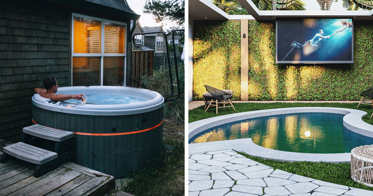 Compilation of Hot tub and dipping pool Compilation of Hot tub and dipping pool