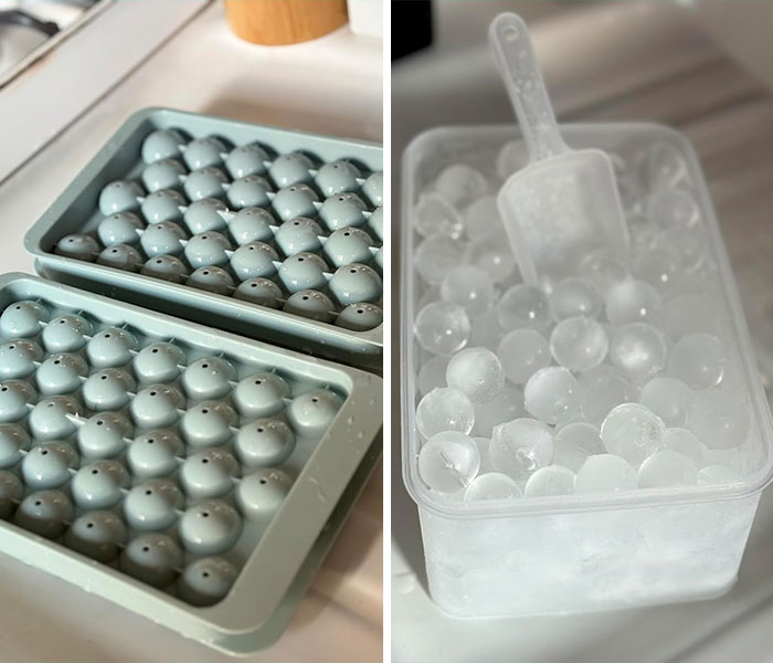 Who Says Ice Can't Be Posh? Pop Out Those Spherical Ice Royals With This Round Ice Cube Tray And Watch Your Guests' Drinks Go From Flat To Phat