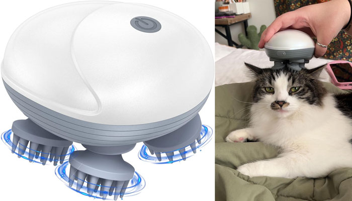 Revolutionize Your Pet's Relaxation With This Handheld Massager Designed To Soothe Aches, Enhance Bonding, And Even Spruce Up Bath Times!