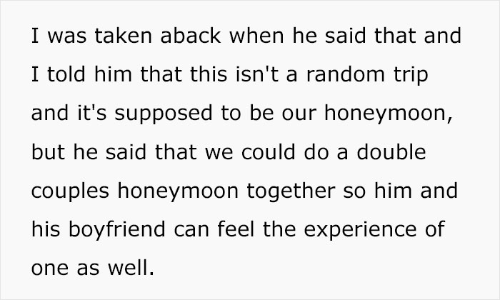 Woman Doesn’t Want Her Brother Joining Her On Honeymoon, Considers Giving Wrong Address Woman Doesn’t Want Her Brother Joining Her On Honeymoon, Considers Giving Wrong Address