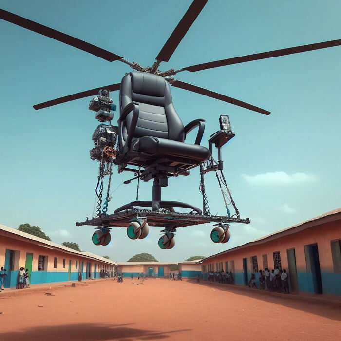 With The Help Of AI, I Made Nigerian Office Chairs Take To The Skies With The Help Of AI, I Made Nigerian Office Chairs Take To The Skies