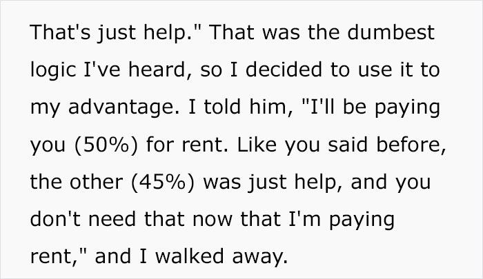 Teen Refuses To Give Up 95% Of His Paycheck As Rent, Parents Are Furious Teen Refuses To Give Up 95% Of His Paycheck As Rent, Parents Are Furious