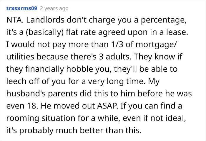 Teen Refuses To Give Up 95% Of His Paycheck As Rent, Parents Are Furious Teen Refuses To Give Up 95% Of His Paycheck As Rent, Parents Are Furious