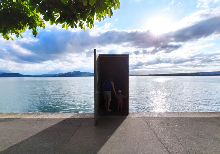Entrance Of An Underwater Observatory In Lake Zug (Switzerland). I Took The Photo During The Weekend, Reminds Me The Truman Show