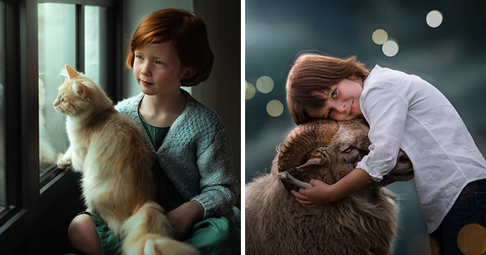 I Visited Different Places Around The Globe And Took 25 Charming Photos Of Children And Animals