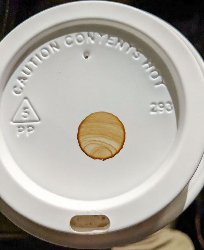 This Drop Of Coffee Looks Like Jupiter