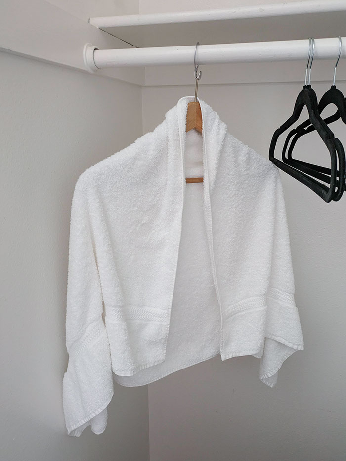 This Towel Hung Up On A Hanger Looks Like A Jacket