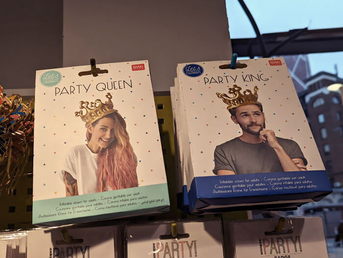 Party Queen And King Crowns, But They're Exactly The Same