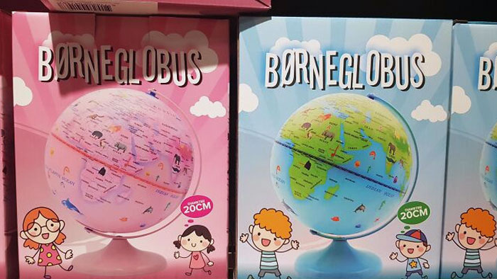 Kids' Globes, Because For Girls, The Entire World Is Pink, And Only Pink, Right?