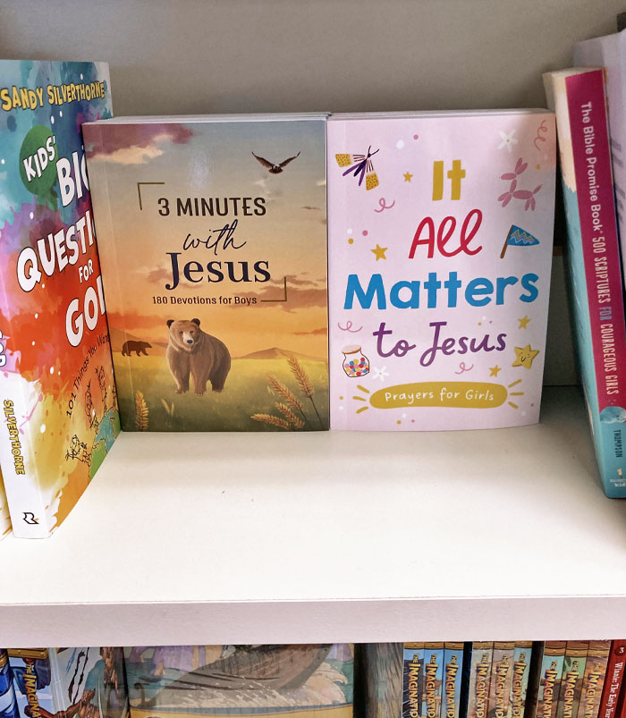 I Saw These In A Christian Bookstore Near Me. Why Are Children's Bibles Gendered?