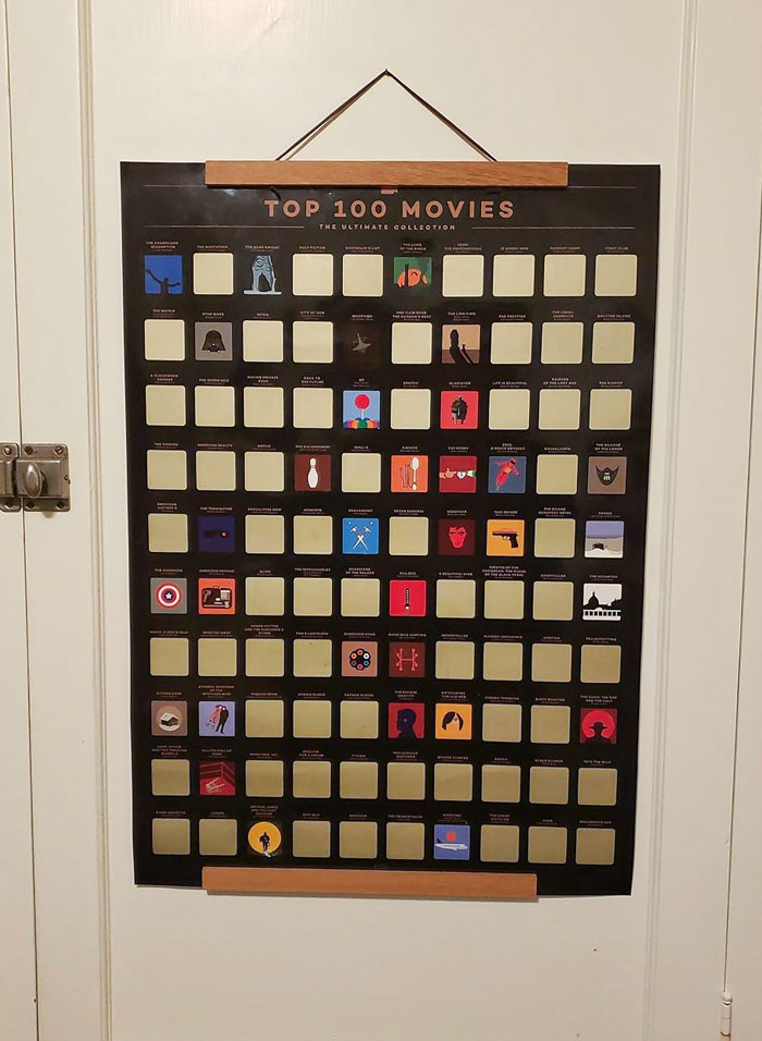 Upgrade His Movie Nights With Top 100 Movies Scratch-Off Poster , A Beautifully Crafted Film Bucket List That's A Must-Have For Cinema Lovers