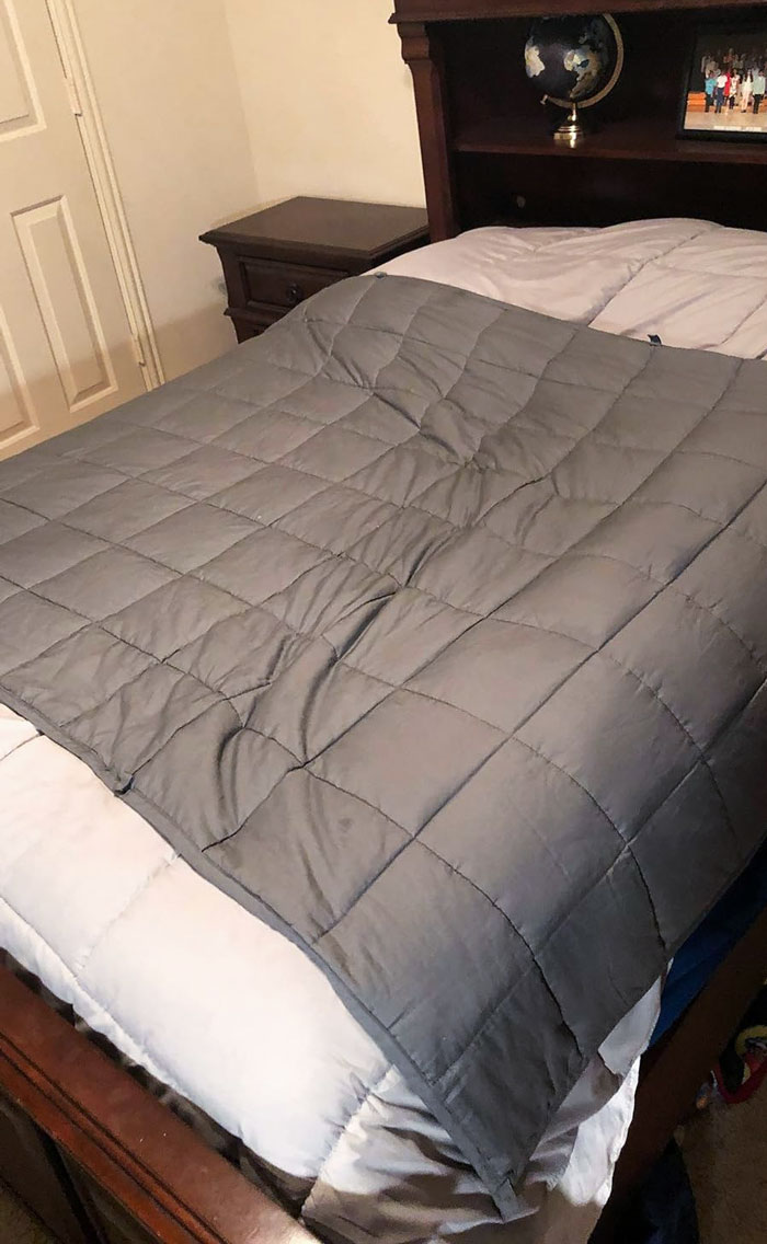 Get Your Man The Ultimate Weighted Blanket - The Perfect Soothing Companion For A Restful Night's Sleep, Now Featuring The Smallest Compartments!