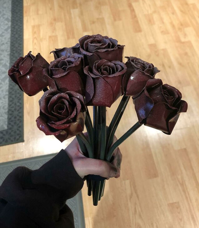 A Metal Bouquet Of Roses That I Made For My Boyfriend As A Valentine’s Day Gift