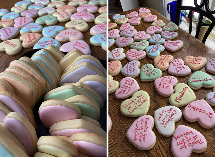 Every Year, I Take Orders For Personalized Valentine's Cookies And Donate All The Money To A Local Charity. Fourth Year For This Fundraiser And I Was Able To Donate $1540 To A Youth Group