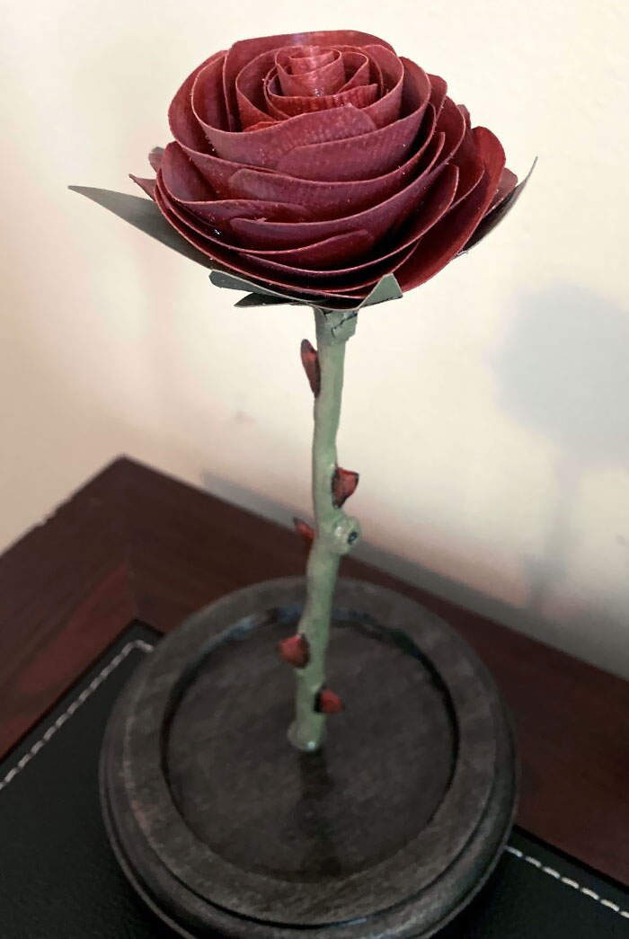 Handmade Wooden Rose My Boyfriend Made Me For Valentine’s Day