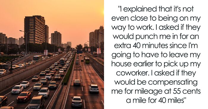 Employee Expected To Give Colleague Regular 40-Mile Rides To Work For Free, Flatly Refuses