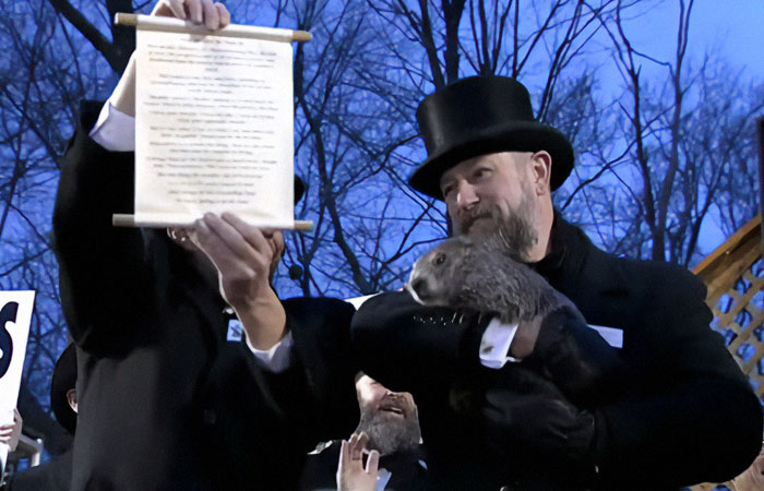 Crowd Witnesses Historic Groundhog Day As Punxsutawney Phil Doesn’t See His Shadow