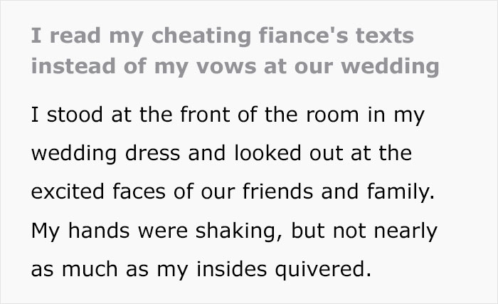 Bride Shames Her Cheating Fiancé In Front Of All The Guests By Reading His Texts