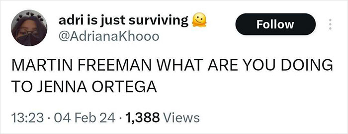 “The Worst Thing I’ve Ever Seen”: People Disturbed By Jenna Ortega And Martin Freeman’s Scene “The Worst Thing I’ve Ever Seen”: People Disturbed By Jenna Ortega And Martin Freeman’s Scene