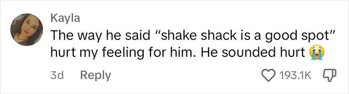 “You Dressed For Shake Shack”: Woman Slams Date For Restaurant Choice, But Internet Defends Him “You Dressed For Shake Shack”: Woman Slams Date For Restaurant Choice, But Internet Defends Him