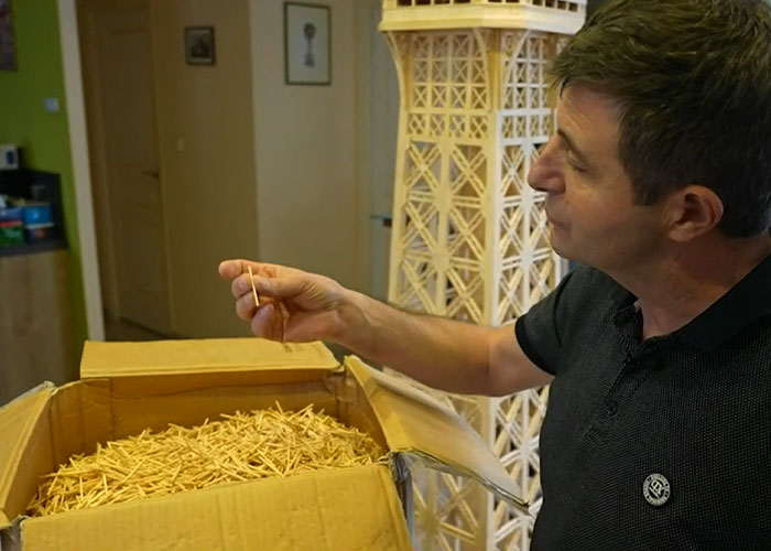 “Big Disillusion”: Man Responds After His 23ft Eiffel Tower Made Of Matches Is Disqualified From Record