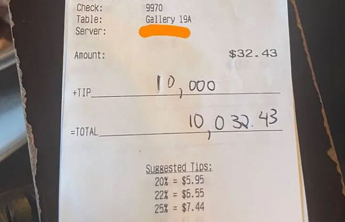 Server Who Went Viral For $10K Tip Says She Was Fired For Not Naming Names To Her Boss
