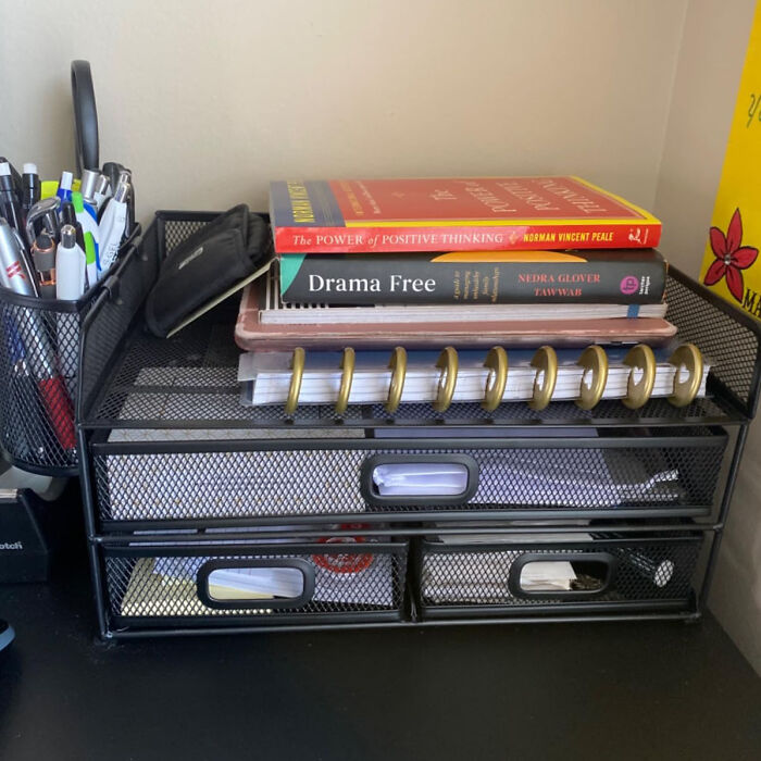 Desk Decluttered: 3 Tier Mesh Organizer With Drawer - Elevate Your Workspace With Style And Functionality!