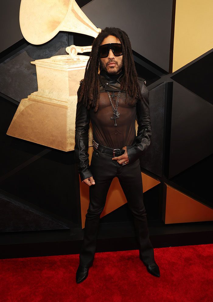 Lenny Kravitz In A Sheer Rick Owens Look