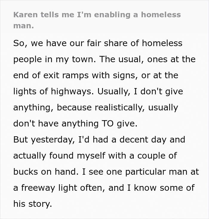 “In Comes Karen”: Woman Wants To Call The Cops Over Someone Giving A Homeless Man $4