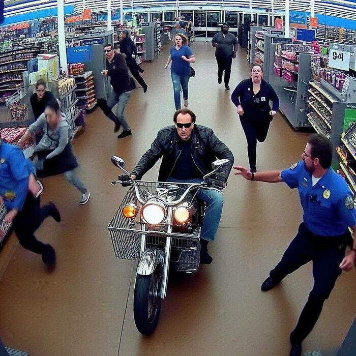 Nicolas Cage Visits Walmart