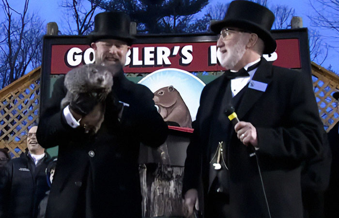 Crowd Witnesses Historic Groundhog Day As Punxsutawney Phil Doesn’t See His Shadow