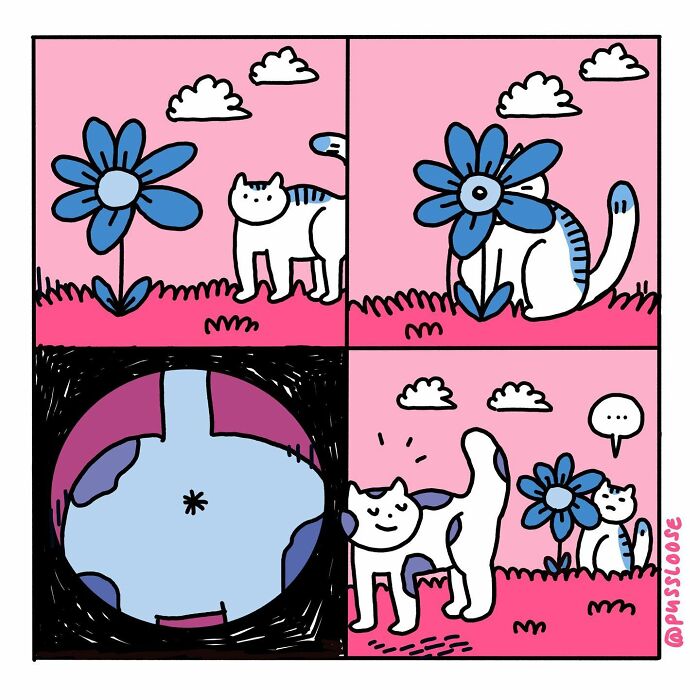 Humorous And Adorable Cat Comic By Pussloose