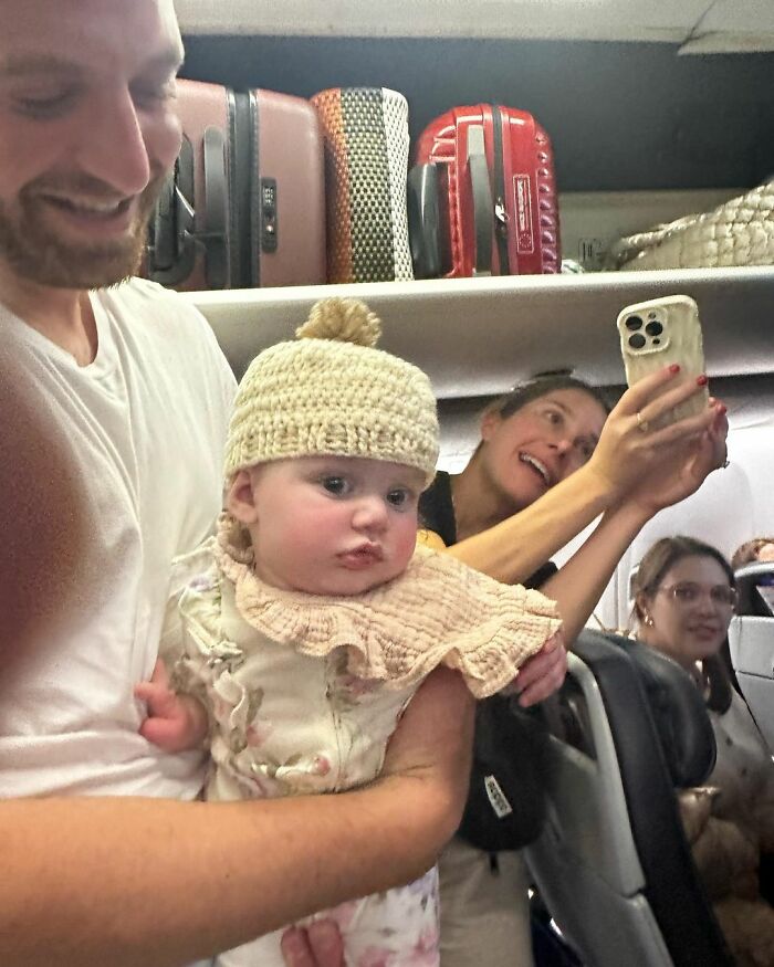 Stranger Makes Baby A Beanie On Flight, Kind Gesture Touches Millions, Including Michelle Obama
