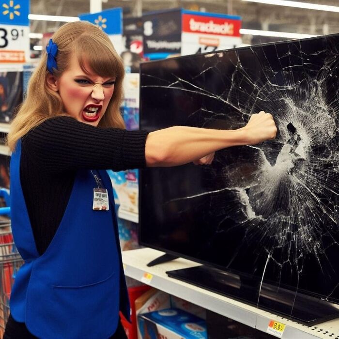 Taylor Swift As A Stressed Out Walmart Employee On Black Friday