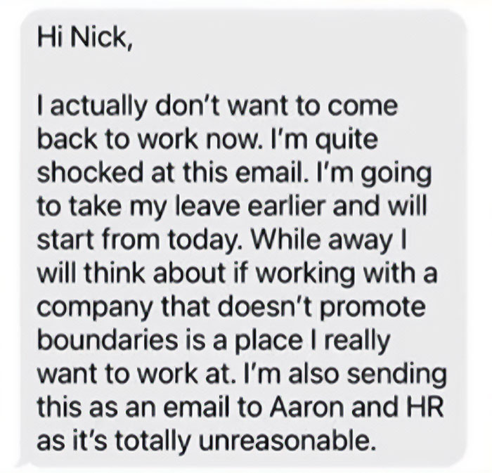 Worker Quits Job After “Unacceptable” Text From Boss Abruptly Canceling His Annual Leave