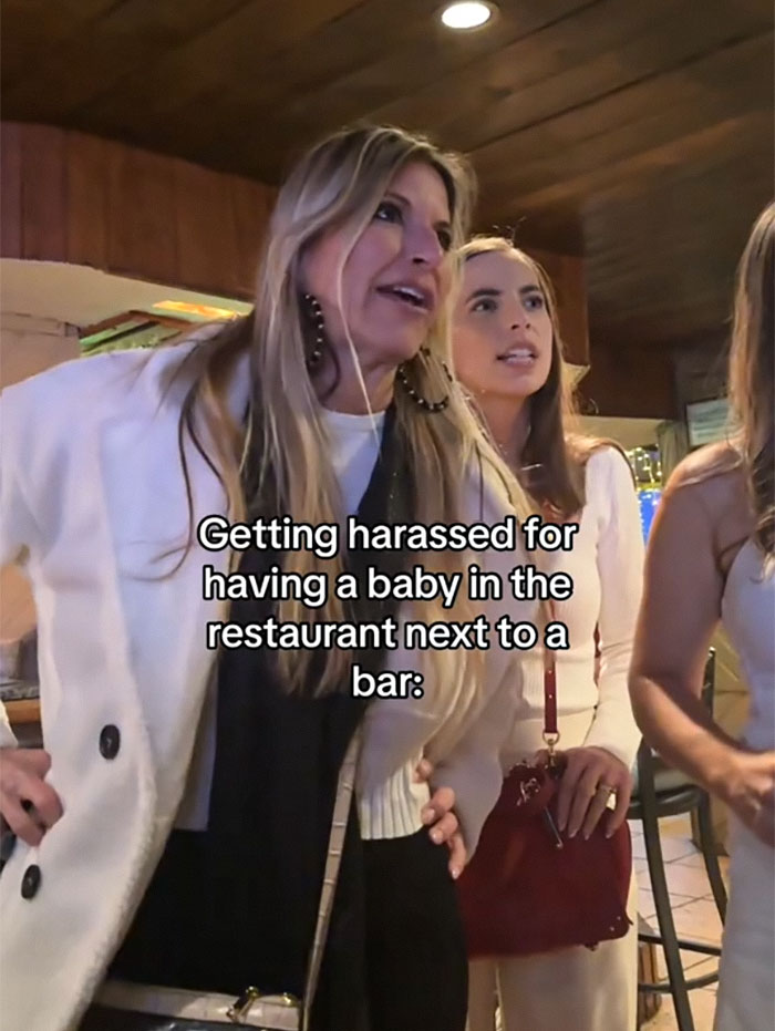 Viral Video Catches Angry “Karen” Berating New Mother For Bringing Her Baby To A Bar