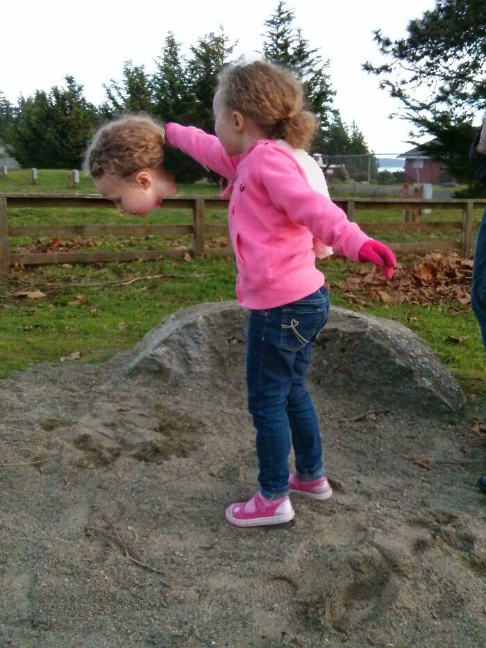 Daughter Showing Others At The Playground What Happens When Imitators Don't Pay Protection Money