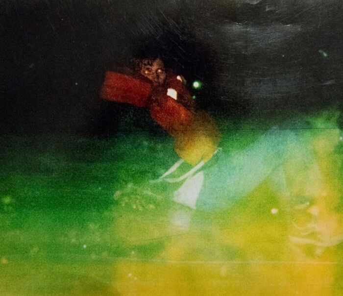 Taken During The Sinking Of The Estonia In The Baltic Sea, 1994. The Photographer Was Using The Camera Flash To Try Signaling For Help. He And The Man Pictured Are Clinging To The Exterior Overturned Keel Of The Sinking Ferry. Both Men Survived. 852 Of The 989 Onboard Perished